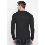 Generic Men's Cotton Slim Fit Full Sleeve T-Shirt (Material: Cotton, (Color:Black) - Image 3