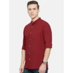 Generic Men's Cotton Casual Shirt (Material: Cotton, (Color:Maroon) - Image 4