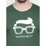 Generic Men's Cotton Slim Fit Half Sleeve T-Shirt (Material: Cotton, (Color:Green) - Image 2