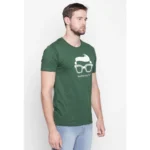 Generic Men's Cotton Slim Fit Half Sleeve T-Shirt (Material: Cotton, (Color:Green) - Image 4