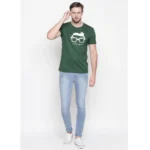 Generic Men's Cotton Slim Fit Half Sleeve T-Shirt (Material: Cotton, (Color:Green) - Image 5