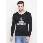 Generic Men's Cotton Slim Fit Full Sleeve T-Shirt (Material: Cotton, (Color:Black) - Image 7