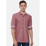 Generic Men's Cotton Slim Fit Casual Shirt (Material: Cotton, (Color:Red) - Image 6