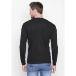Generic Men's Cotton Slim Fit Full Sleeve T-Shirt (Material: Cotton, (Color:Black) - Image 3