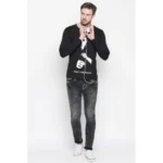 Generic Men's Cotton Slim Fit Full Sleeve T-Shirt (Material: Cotton, (Color:Black) - Image 5