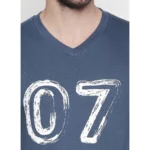 Generic Men's Cotton Slim Fit Half Sleeve T-Shirt (Material: Cotton, (Color:Blue) - Image 2