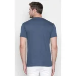Generic Men's Cotton Slim Fit Half Sleeve T-Shirt (Material: Cotton, (Color:Blue) - Image 3