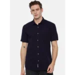 Generic Men's Cotton Slim Fit Casual Shirt (Material: Cotton, (Color:Navy blue) - Image 6
