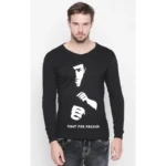 Generic Men's Cotton Slim Fit Full Sleeve T-Shirt (Material: Cotton, (Color:Black) - Image 7