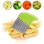 Generic Pack Of_5 Wave Shape Stainless Steel Potato Cutter Slicer (Color:Assorted) - Image 5