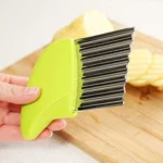 Generic Pack Of_5 Wave Shape Stainless Steel Potato Cutter Slicer (Color:Assorted) - Image 4