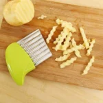 Generic Pack Of_5 Wave Shape Stainless Steel Potato Cutter Slicer (Color:Assorted) - Image 2