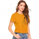 Generic Women's Cotton Western Wear T Shirt (Yellow) - Image 3