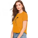 Generic Women's Cotton Western Wear T Shirt (Yellow) - Image 5