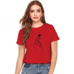 Red Cotton Women's T-Shirt