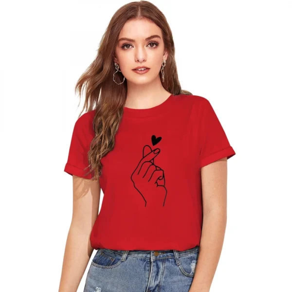 Red Cotton Women's T-Shirt