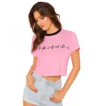 Pink Cotton Western T-Shirt for Women