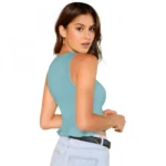 Generic Women's 95% Polyester 5% Spandex Western Wear Tops (Pista) - Image 2