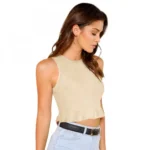 Generic Women's 95% Polyester 5% Spandex Western Wear Tops (Cream) - Image 5