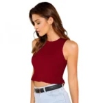 Generic Women's 95% Polyester 5% Spandex Western Wear Tops (Maroon) - Image 4