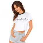 White Cotton Western T-Shirt for Women