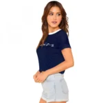 Generic Women's Cotton Western Wear T Shirt (Blue) - Image 3