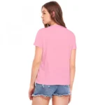 Pink Cotton T-shirt for Women - Angle 2