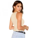 Generic Women's 95% Polyester 5% Spandex Western Wear Tops (Cream) - Image 2