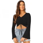 Black Western Wear Top