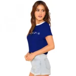 Generic Women's Cotton Western Wear T Shirt (Royal Blue) - Image 4