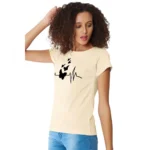 Generic Women's Cotton Western Wear T Shirt (Cream) - Image 5