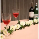 Generic Artificial White Filler Rose Vines Flowers Plants Artificial Flower Creeper Hanging Rose For Home Decoration (Color: White, Material: Silk Polyester) - Image 2