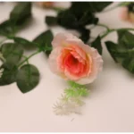 Generic Artificial White Filler Rose Vines Flowers Plants Artificial Flower Creeper Hanging Rose For Home Decoration (Color: Pink_White, Material: Silk Polyester) - Image 2