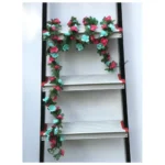 Generic Artificial Rose Vine Flowers Plants Artificial Flower Creeper Hanging Rose For Home Decoration (Color: Multi, Material: Silk Polyester) - Image 2