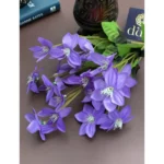 Generic Artificial Flowers Bunch Bouquet Of Purple Blossoms For Home Decoration (Color: Purple, Material: Silk Polyester) - Image 2