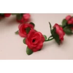 Generic Artificial Darkpink Rose Vine Flowers Plants Artificial Flower Creeper Hanging Rose For Home Decoration (Color: DarkPink, Material: Silk Polyester) - Image 3