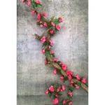 Generic Artificial Darkpink Rose Vine Flowers Plants Artificial Flower Creeper Hanging Rose For Home Decoration (Color: DarkPink, Material: Silk Polyester) - Image 2