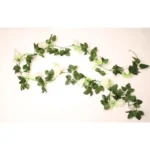 Generic Artificial White Filler Rose Vines Flowers Plants Artificial Flower Creeper Hanging Rose For Home Decoration (Color: White, Material: Silk Polyester)