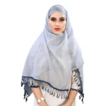 Generic Women's Cotton Silk Strips Printed Dupatta (Grey, Length:2-2.4 mtr) - Image 2