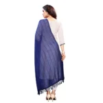 Cotton Silk Dupatta Blue - Angle 3
