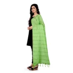 Generic Women's Cotton Jari Woven Work Dupatta (Parrot Green, Length:2-2.4 mtr) - Image 3
