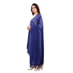 Cotton Silk Dupatta Blue - Angle 4