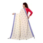 Generic Women's Vichitra Viscose Silk Blend Jacquard Work Dupatta (Cream, Length:2-2.4 mtr) - Image 2