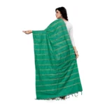 Generic Women's Cotton Jari Woven Work Dupatta (Green, Length:2-2.4 mtr) - Image 2