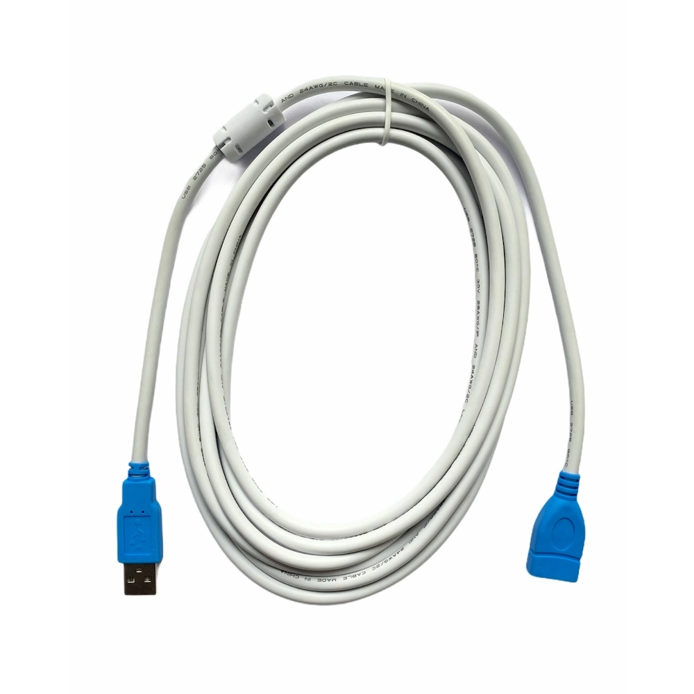 White USB Male to Female Extension Cable