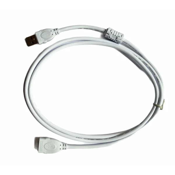 White Premium USB 2.0 Male to Female Extension Cable