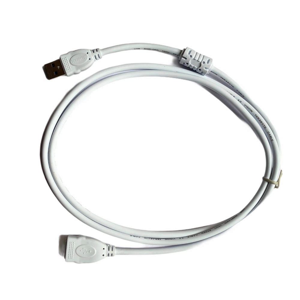 White Premium USB 2.0 Male to Female Extension Cable