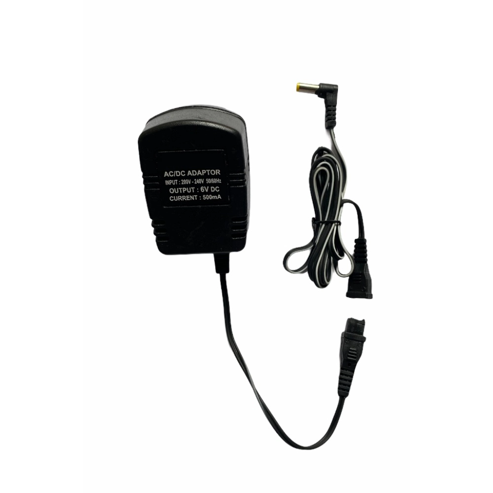 Black Premium 6V 500mA AC to DC Power Adapter