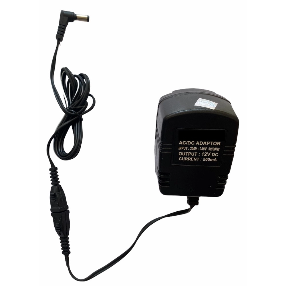 Black 12V 500mA AC to DC Power Adapter for Set Top Box
