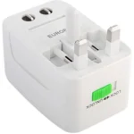 White Universal Travel Adapter with Surge Protection